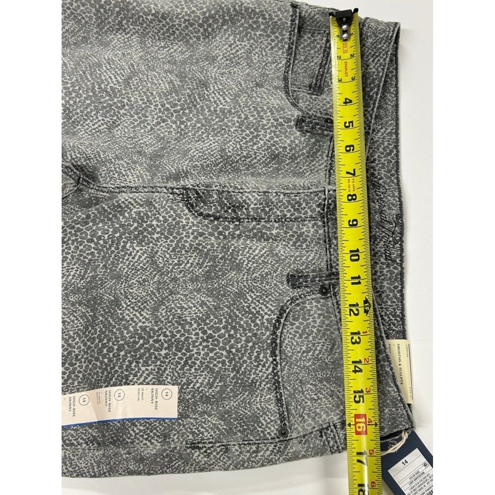 UniversalThread High Rise Skinny Jeans Size 14 Gray Animal Print NWT Edgy Modern - Picture 6 of 13